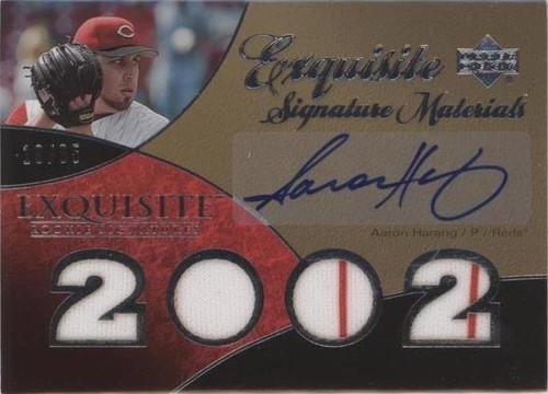 2007 Upper Deck Exquisite Rookie Signatures - Aaron Harang #ESM-AH