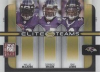 2008 Donruss Elite Derrick Mason Ray Lewis Willis McGahee #ET-23