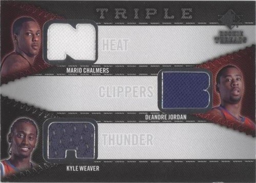 2008-09 SP Rookie Threads - DeAndre Jordan/Mario Chalmers/Kyle Weaver #RTT-JWC