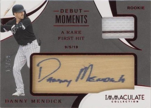 2020 Panini Immaculate Collection - Danny Mendick #DM-DM