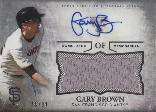 2015 Topps Triple Threads - Gary Brown #UAJR-GB