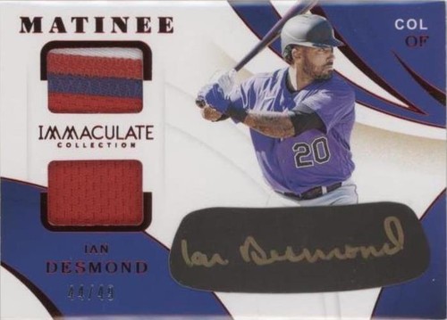2020 Panini Immaculate Collection - Ian Desmond #MA-ID