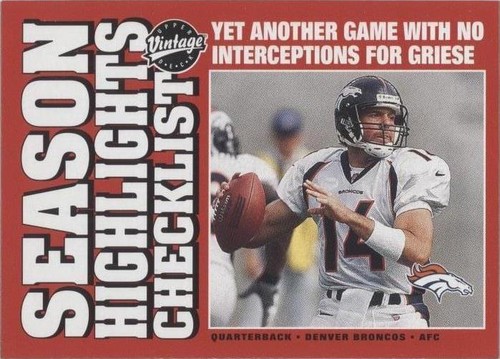 2001 Upper Deck Vintage Brian Griese #183