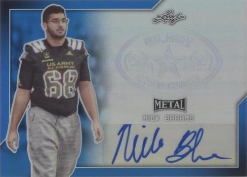 2017 Leaf Metal U.S. Army All-American Bowl Nick Brahms #BA-NB1