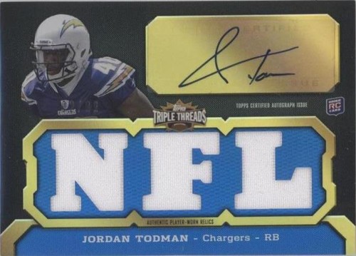 2011 Topps Triple Threads Jordan Todman #107