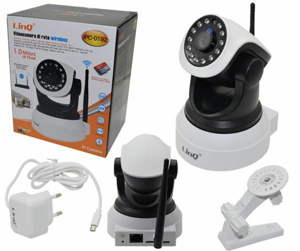 Telecamera Videosorveglianza Wireless Hd Visione Notturna Linq Ipc-0192