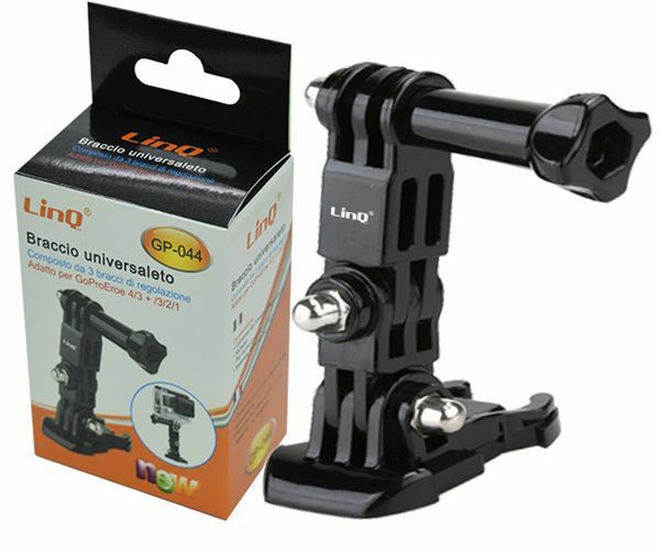 Supporto Staffa Regolabile Universale Fotocamera Gopro Hero Linq Gp-044