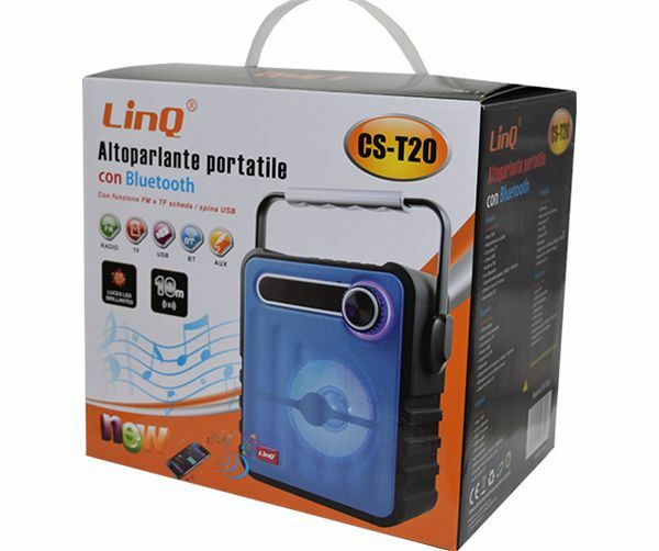 Cassa Speaker Bluetooth Portatile 10W Radio Fm Usb Tf Linq Cs-t20