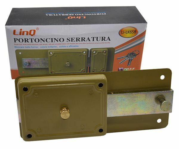 Blocco Serratura Sicurezza Cancello Portone Porta Casa Linq Li-Lk658