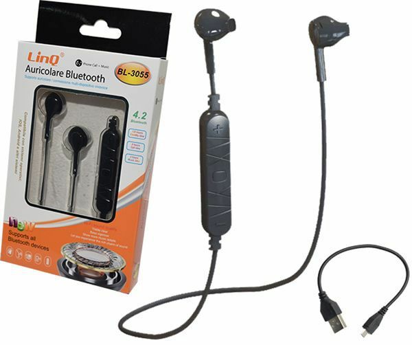 Auricolari Wireless Bluetooth 4.2 Cuffie Musica Voce Chiamate Linq Bl-3055