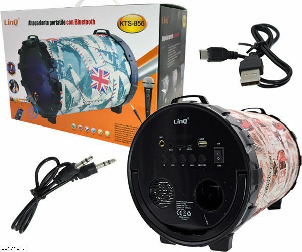 Altoparlante Subwoofer Portatile 6.5 Pollici Linq Kts-856 Radio Bluetooth Aux