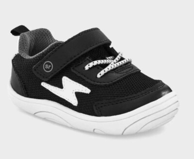 Surprize by Stride Rite Little Boys' Sz3 Black & White Dwayne Sneakers Shoes Nwt