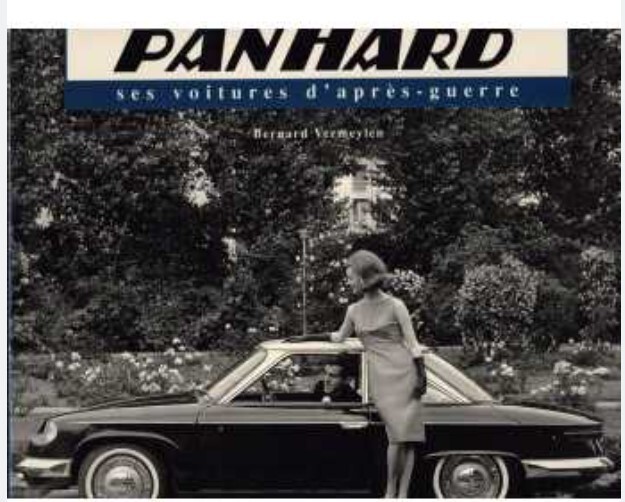 Panhard Ses Voitures D'AprÃ¨S-Guerre Par Bernard Vermeylen