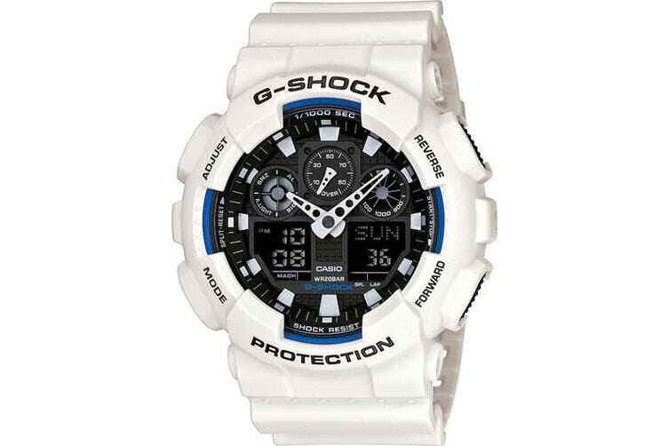 Casio G-Shock GA-100B-7ADR Analog-Digital White Black Multi