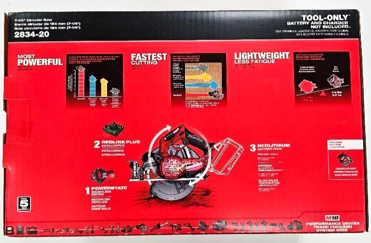 NEW Milwaukee FUEL 2834-20 M18 Circular Saw 7 1/4 Brushless 18V 18 Volt W/ Blade