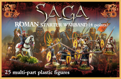 Захватывающий зверь из пластика с 4 точками SAGA Roman Starter Warband 25 пластиковых фигурок