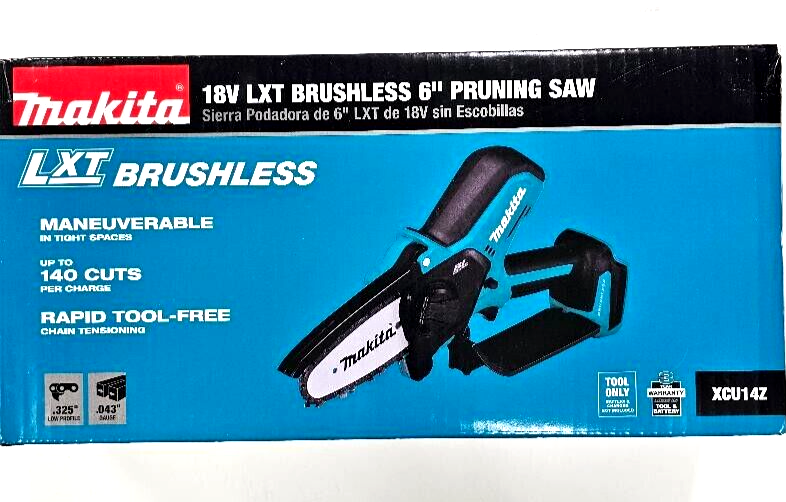 NEW IN BOX Makita Pruning Chain Saw XCU14Z 6" 18V Cordless Brushless 18 Volt