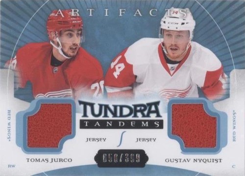 2015-16 Upper Deck Artifacts - Gustav Nyquist Tomas Jurco #TT-NJ