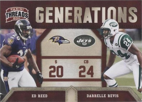 2011 Panini Threads Darrelle Revis Ed Reed #9