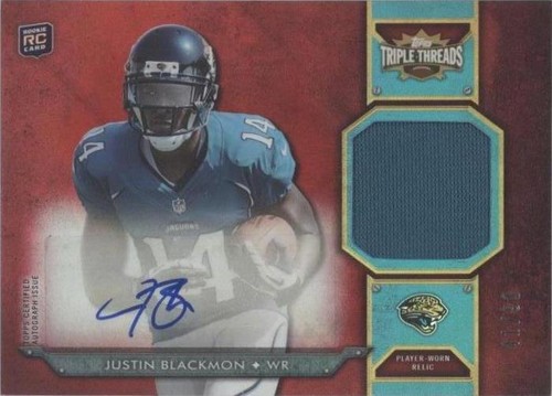 2012 Topps Triple Threads Justin Blackmon #TTRAR-5