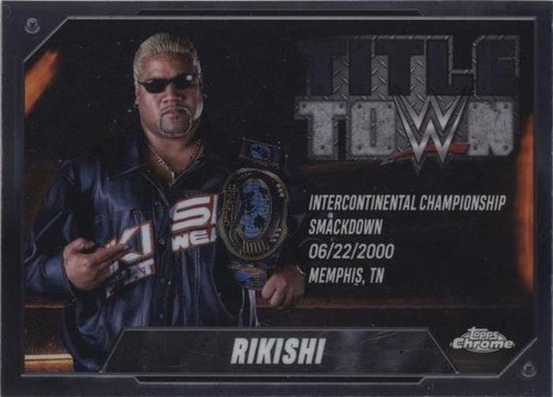 2025 Topps Chrome WWE Blue Geometric Refractor Rikishi 49/99 2025 Topps Chrome WWE Blue Geometric Refractor Rikishi 49/99