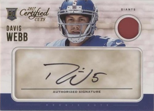 2017 Panini Certified Cuts Davis Webb #206