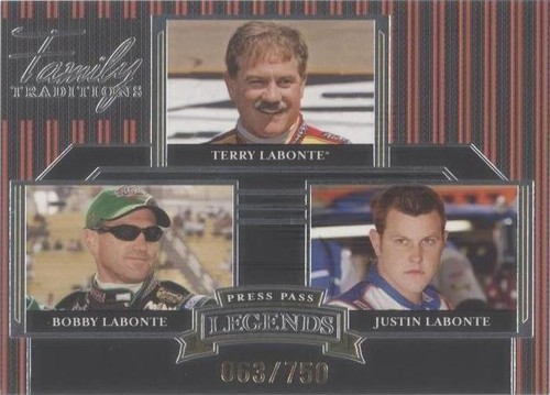 2005 Press Pass Legends - Bobby Labonte Justin Labonte Terry Labonte #49G