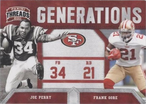 2011 Panini Threads Frank Gore Joe Perry #4