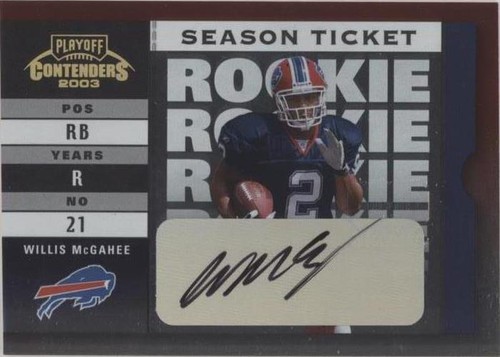 2003 Playoff Contenders Willis McGahee #135