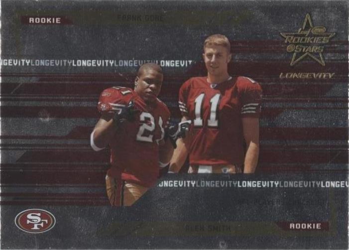 2005 Leaf Rookies & Stars Longevity Alex Smith Frank Gore #97