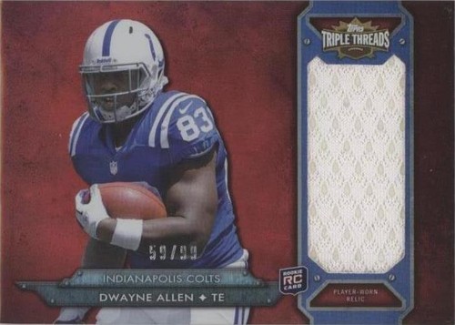 2012 Topps Triple Threads Dwayne Allen #TTRJR-19