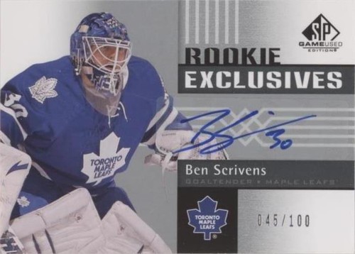 2011-12 SP Game Used Edition - Ben Scrivens #RE-BE