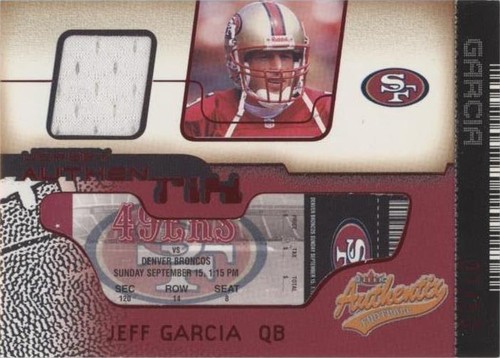 2002 Fleer Authentix Jeff Garcia #JA-JG