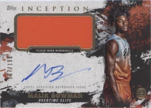 2021-22 Topps Inception OTE Overtime Elite - Malik Bowman #IAPC-MBO