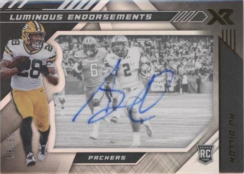 2020 Panini XR A. J. Dillon #LE-AJ