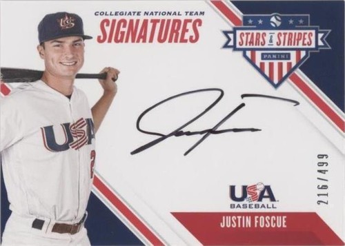 2020 Panini USA Baseball Stars & Stripes - Justin Foscue #CNT JF