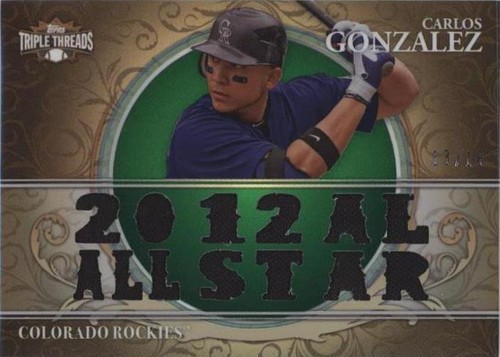 2013 Topps Triple Threads - Carlos Gonzalez #TTR-CG3