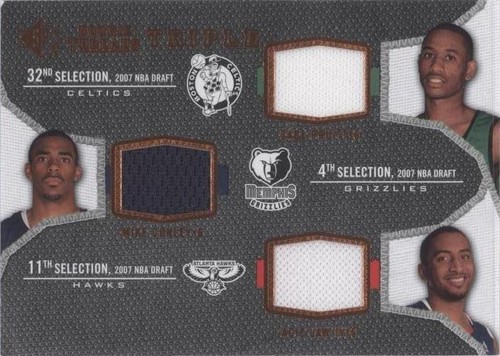 2007-08 SP Rookie Threads - Acie Law/Gabe Pruitt/Mike Conley #TRT-PLC