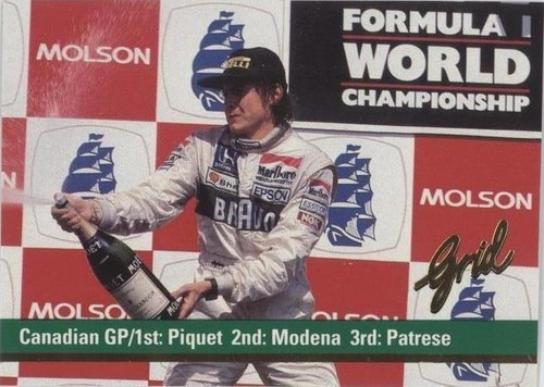 1992 Grid Motorcard Formula 1 - Nelson Piquet Riccardo Patrese Stefano Modena #104