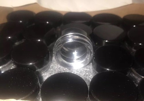 200 Clear Acrylic 3ml. Mini Multi Purpose Containers w/ Lids Great For Crafts