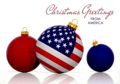 Christmas Greetings From America - Christmas Greeting Card - 21115