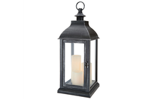 Candle Impressions Large Indoor Outdoor Lantern with 3 Candles Holiday