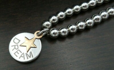 Vintage Italian JACK&CO Sterling Silver & 9K Gold ''Dream'' Designer Bracelet