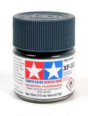 Tamiya 81750 Acrylique Modèle Peinture XF-50 Domaine Bleu 10ml Pot T48 Après