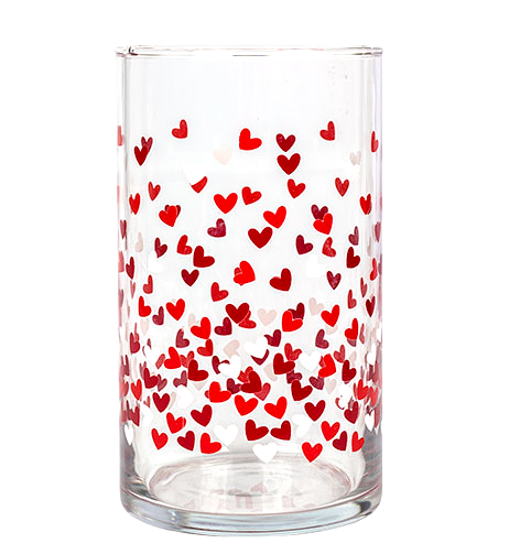 Set 2 Glasses Flower Vase Wedding Holiday Anniversary Drinking Roses Hearts Pair