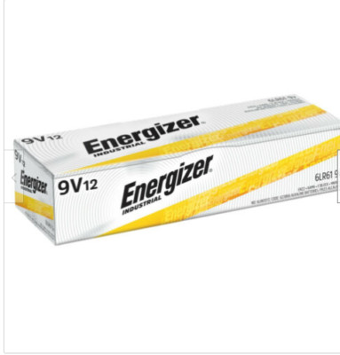 ENERGIZER INDUSTRIAL 9 VOLT BATTERIES 12 PACK NEW IN BOX EXP 12/25 OR LATER
