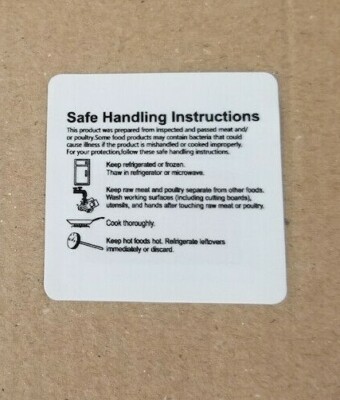  2,000 RF Checkpoint  System Compatible, Freezer Meat / Microwave Label 4x4cm 