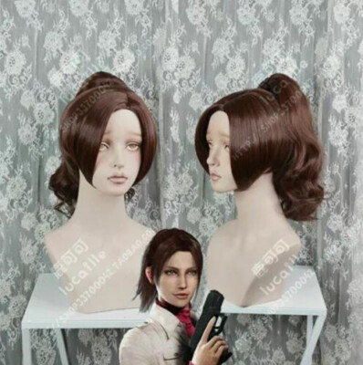 Resident Evil Claire Redfield Anime Styled Cosplay Wig Brown Party Wigs
