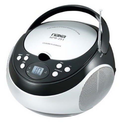 Naxa NPB-251 Portable CD Player with AM/FM Stereo Radio