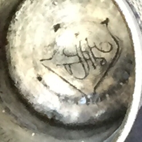 Antique Sterling Silver Thimble Size 11 Dimpled Diamonds Sewing Marked